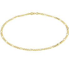 Afbeelding in Gallery-weergave laden, verguld gouden figaro chain | echt zilver enkelbandje
