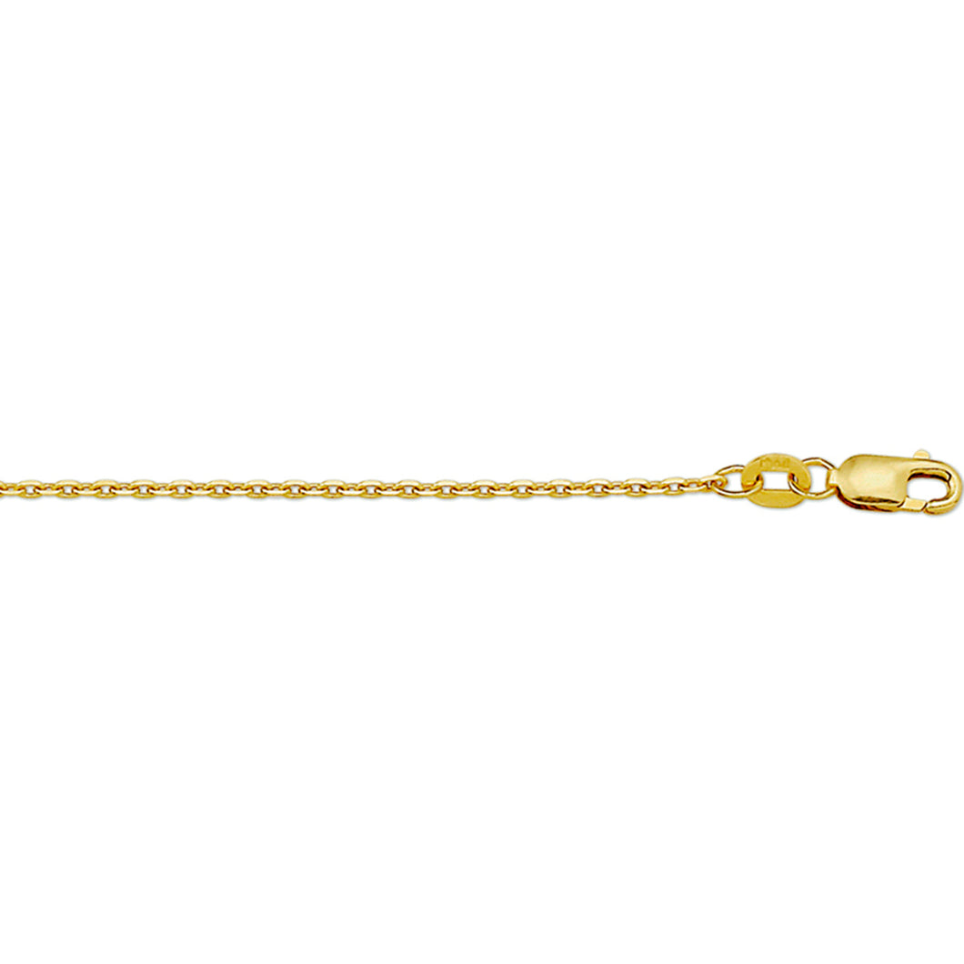 1.3 mm anker lengte collier 14 karaat geel goud