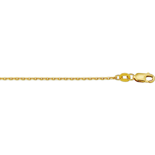 1.3 mm anker lengte collier 14 karaat geel goud