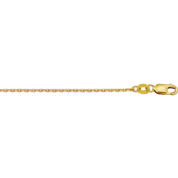 1.3 mm anker lengte collier 14 karaat geel goud