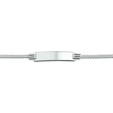 Afbeelding in Gallery-weergave laden, echt zilver glad stoer naam plaat armbandje 13 + 2 cm

