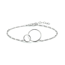 Afbeelding in Gallery-weergave laden, twee cirkels tussen chain | echt zilver
