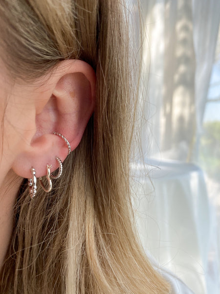 Gevlochten earcuff | echt zilver
