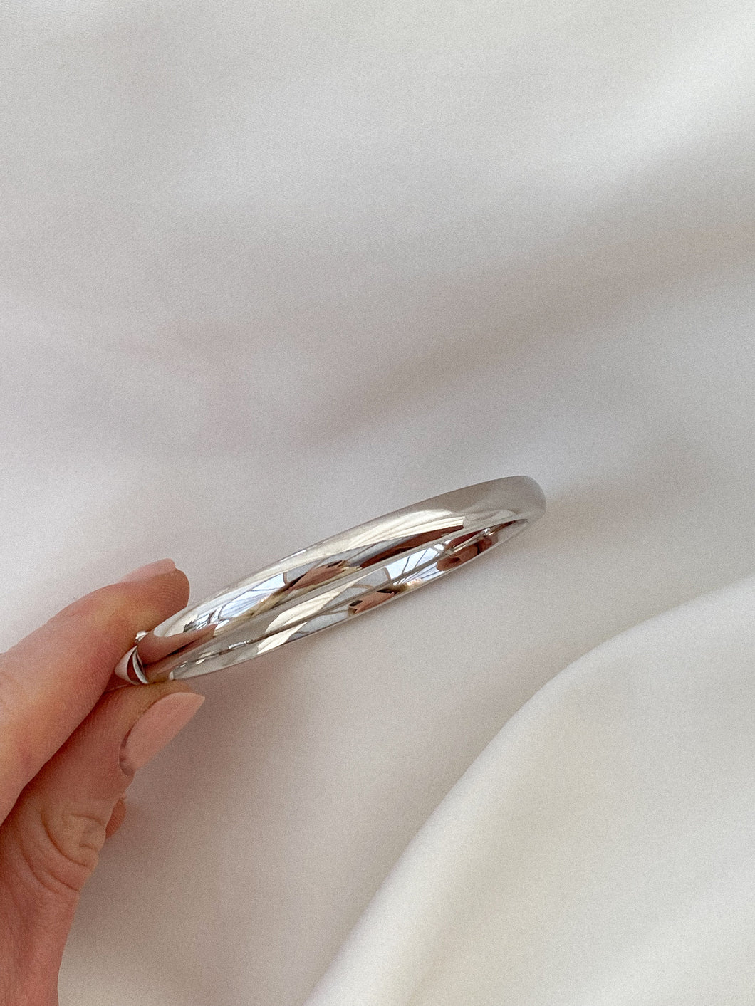 half ronde bangle 6 mm | echt zilver