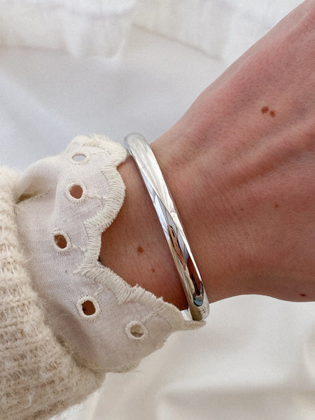 half ronde bangle 6 mm | echt zilver