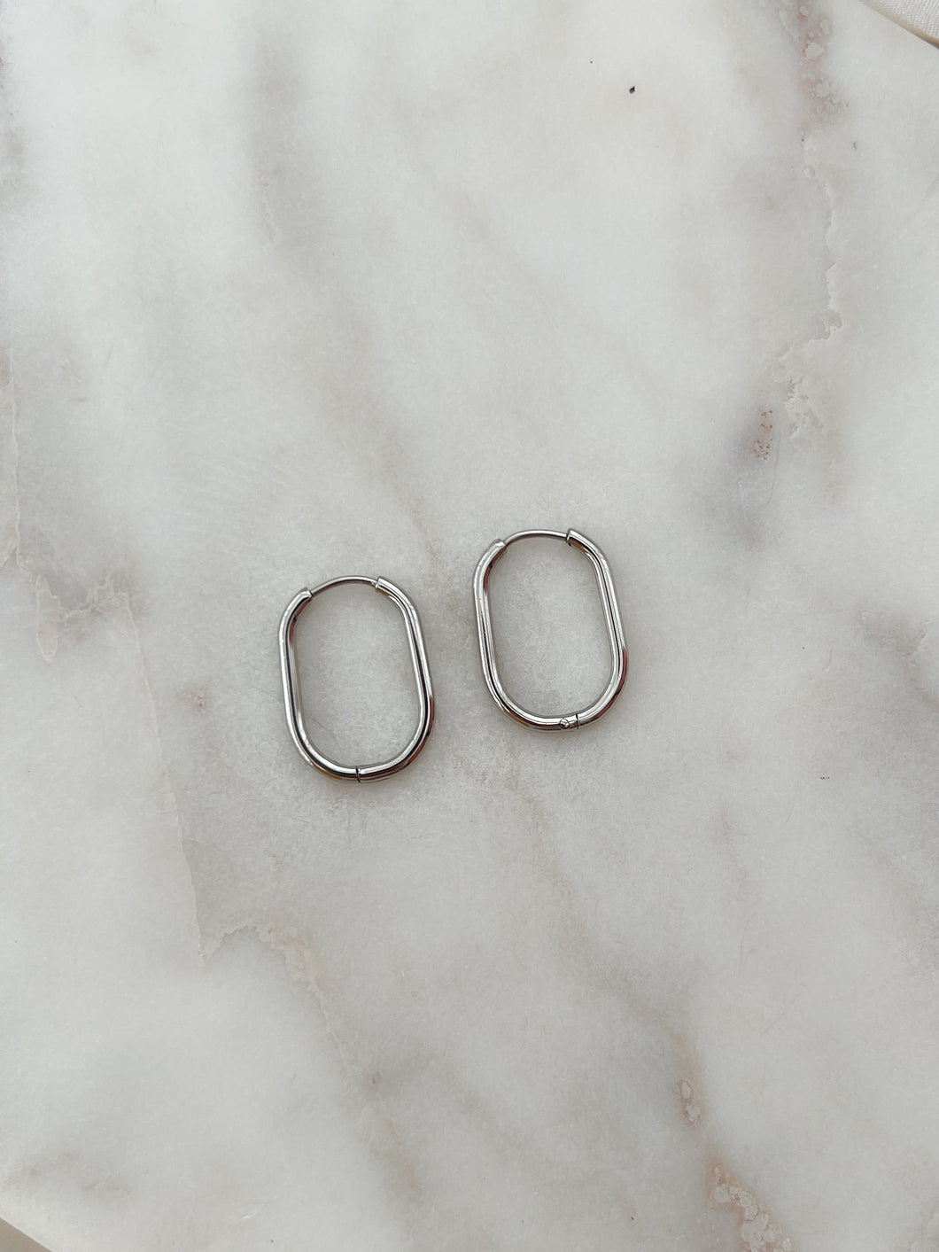 rechthoekige oorringen van stainless steel