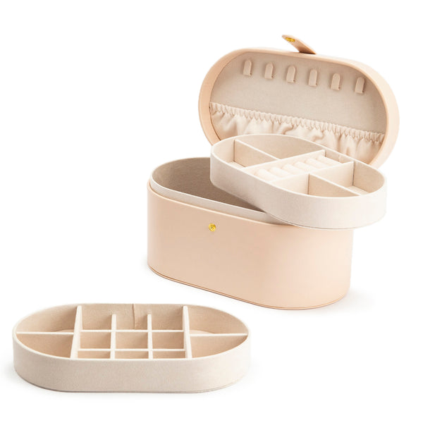grote beige sieradenbox