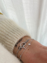 Afbeelding in Gallery-weergave laden, hartje tussen chain | echt zilver armbandje
